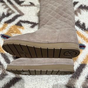 Michael Kors Taupe Quilted Boots